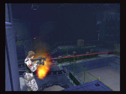 Extermination gameplay for PlayStation 2 (PS2) survival horror third-person action video game