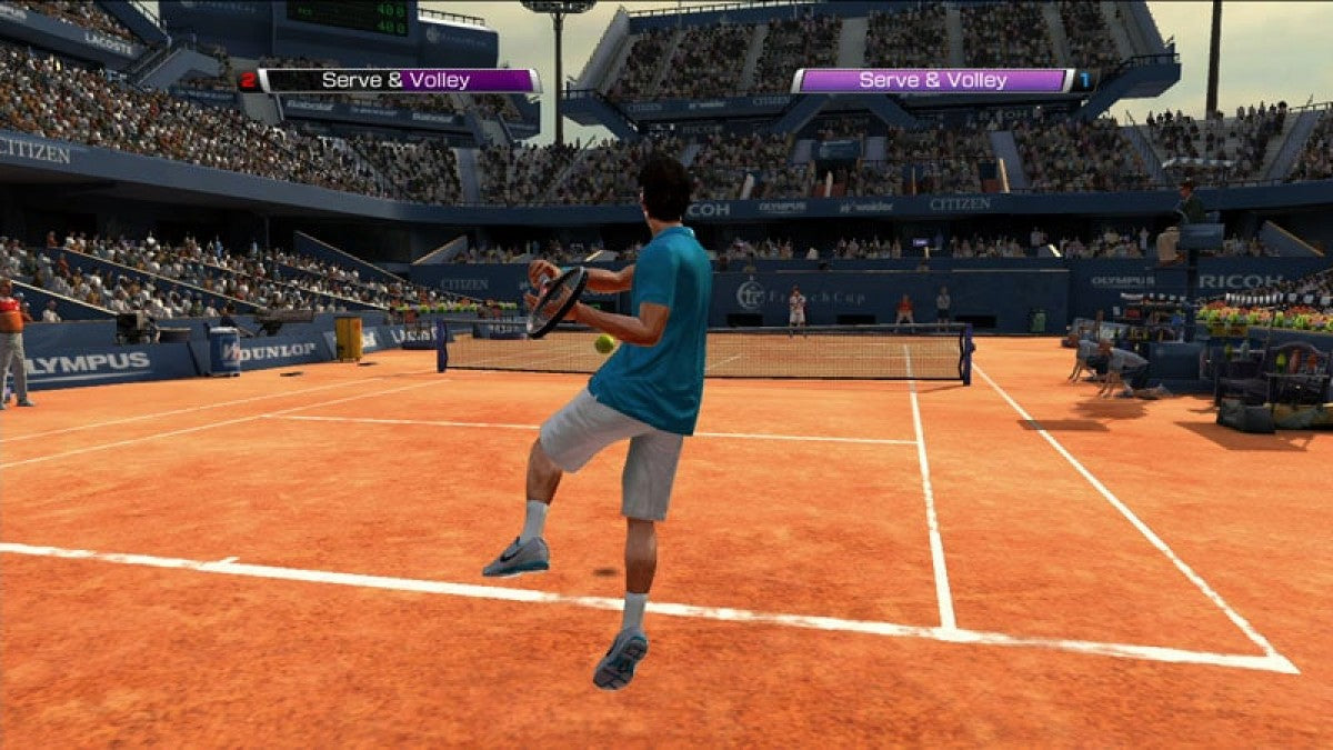 Virtua Tennis 4 gameplay for Nintendo Wii (Wii) featuring realistic tennis simulation with motion‑controlled swings, a roster of professional players, and career mode tournaments.