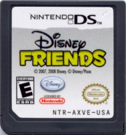 Disney Friends for Nintendo DS, cartridge for a life simulation video game with Disney characters, friendship activities, mini-games, and casual interactive gameplay