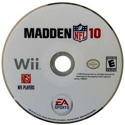 Madden NFL 10 – Nintendo Wii (Wii) American football sports simulation video game disc