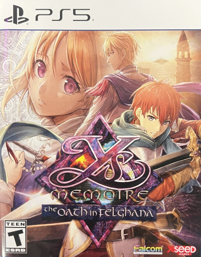 Ys Memoire The Oath in Felghana Refined Edition PlayStation 5 PS5 for action role playing video game fans featuring fast paced combat dungeon exploration challenging bosses character progression fantasy adventure remastered visuals enhanced music classic Ys gameplay and Refined Edition collectible content gaming appeal front cover art game case