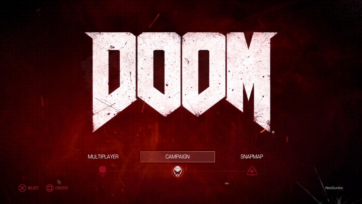 DOOM PS4 game featuring fast-paced first-person shooter action, intense demon-slaying combat, and visceral single-player and multiplayer gameplay 