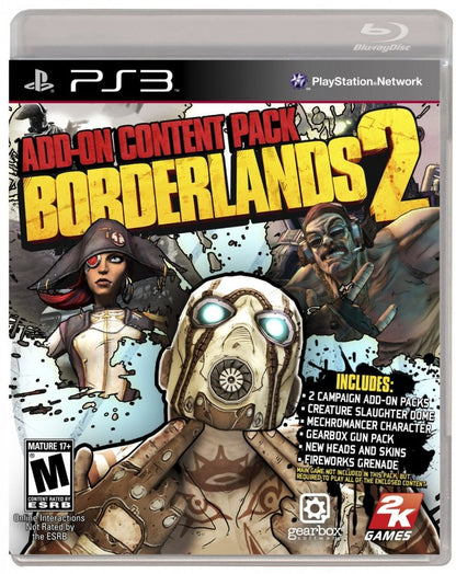 Borderlands 2: Add-on Content Pack cover art for PlayStation 3 (PS3) video game