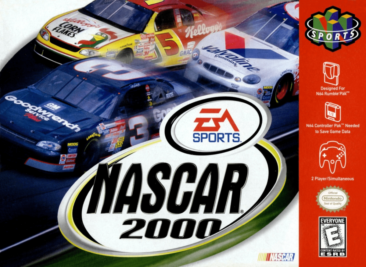 Nascar 2000 cover art for Nintendo 64 N64 video game