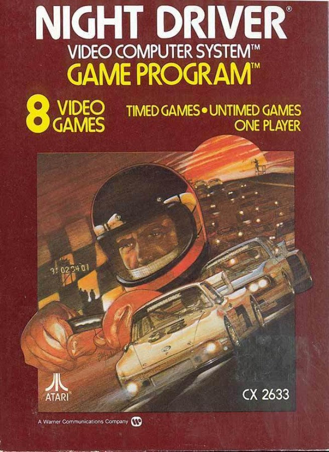Night Driver cover art for Atari 2600 video game