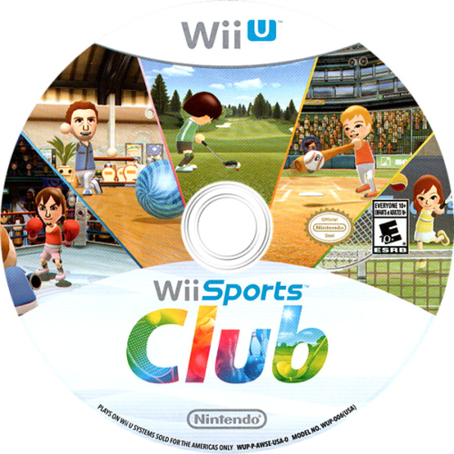 Wii Sports Club Nintendo Wii U Wii U for sports video game fans featuring tennis bowling golf baseball and other classic activities motion controls Wii U GamePad gameplay multiplayer competition online features realistic sports mechanics and family friendly gaming entertainment collectible gaming appeal disc