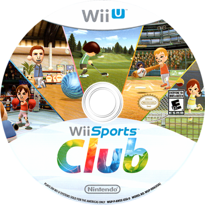 Wii Sports Club Nintendo Wii U Wii U for sports video game fans featuring tennis bowling golf baseball and other classic activities motion controls Wii U GamePad gameplay multiplayer competition online features realistic sports mechanics and family friendly gaming entertainment collectible gaming appeal disc