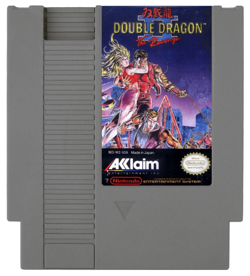 Double Dragon II The Revenge Nintendo Entertainment System NES for retro video game enthusiasts featuring classic side scrolling beat em up gameplay cooperative multiplayer martial arts combat challenging enemy gangs iconic arcade action and collectible gaming appeal cartridge 