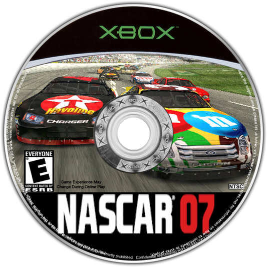 NASCAR 07 disc for Xbox (XBOX) video game