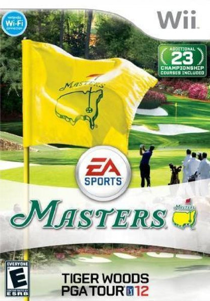 Tiger Woods PGA Tour 12: The Masters cover art for Nintendo Wii (Wii) featuring motion‑controlled golf, authentic courses, and the iconic Masters Tournament experience.