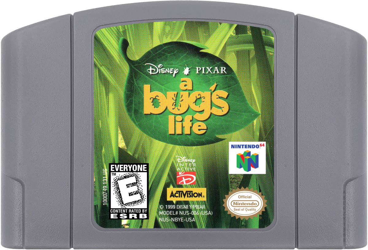 Disney Pixar A Bugs Life cartridge for Nintendo 64 platformer video game