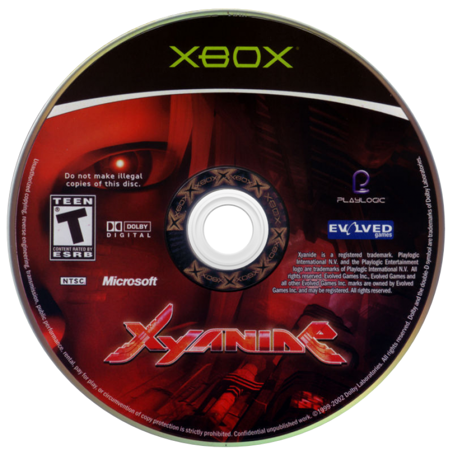 Xyanide retro Xbox video game Xyanide sci fi shooter arcade style space combat bullet hell inspired gameplay fast paced shooting action futuristic console title Xbox release disc