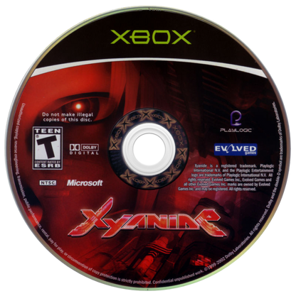 Xyanide retro Xbox video game Xyanide sci fi shooter arcade style space combat bullet hell inspired gameplay fast paced shooting action futuristic console title Xbox release disc