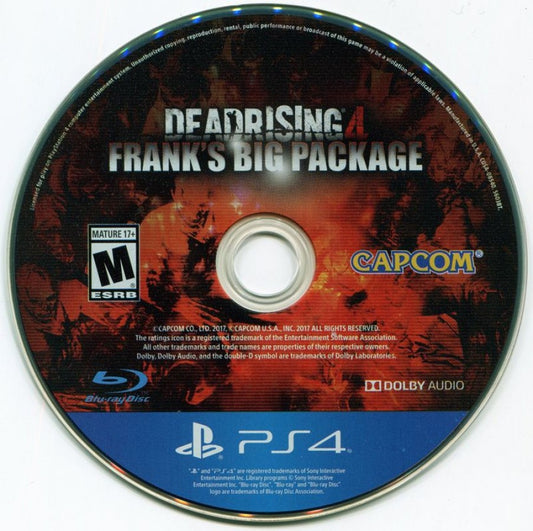 Dead Rising 4: Frank’s Big Package – PlayStation 4 (PS4) video game disc, action survival horror by Capcom