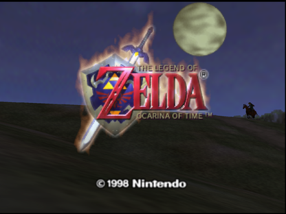 The Legend of Zelda Ocarina of Time Collectors Edition Nintendo 64 N64 gold cartridge action adventure game Link Hyrule classic Zelda series puzzle solving dungeon exploration boss battles Nintendo retro gaming cartridge video game title start screen