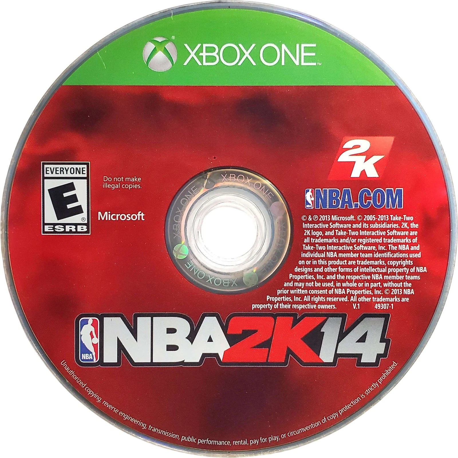 NBA 2K14 disc for Xbox One (XONE) sports basketball video game