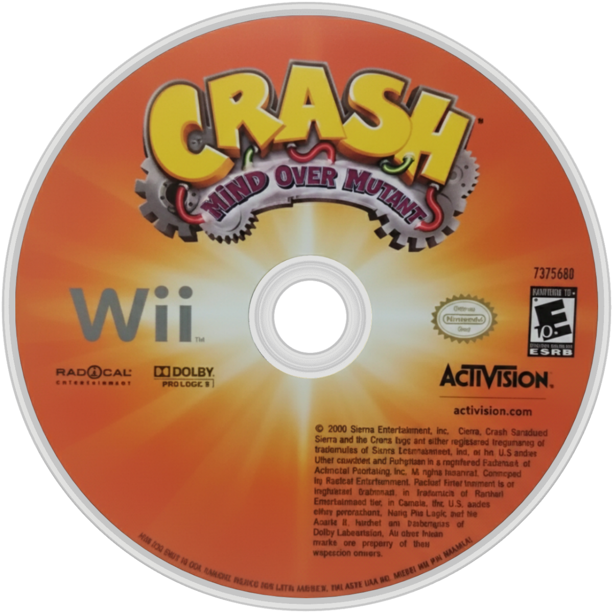 Crash: Mind over Mutant for Nintendo Wii action platformer adventure game featuring Crash Bandicoot mutant control abilities combat exploration humorous story gameplay diisc