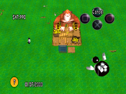 Sim Theme Park PlayStation 1 simulation video game designing and building amusement park roller coasters attractions staff management finances scenarios gameplay