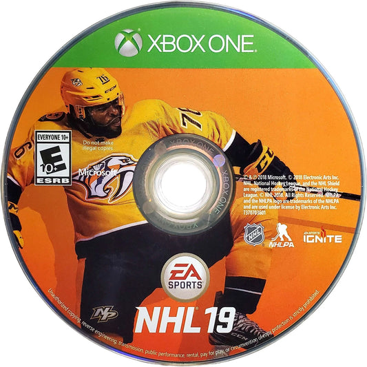 NHL 19 disc for Xbox One (XONE) sports hockey video game