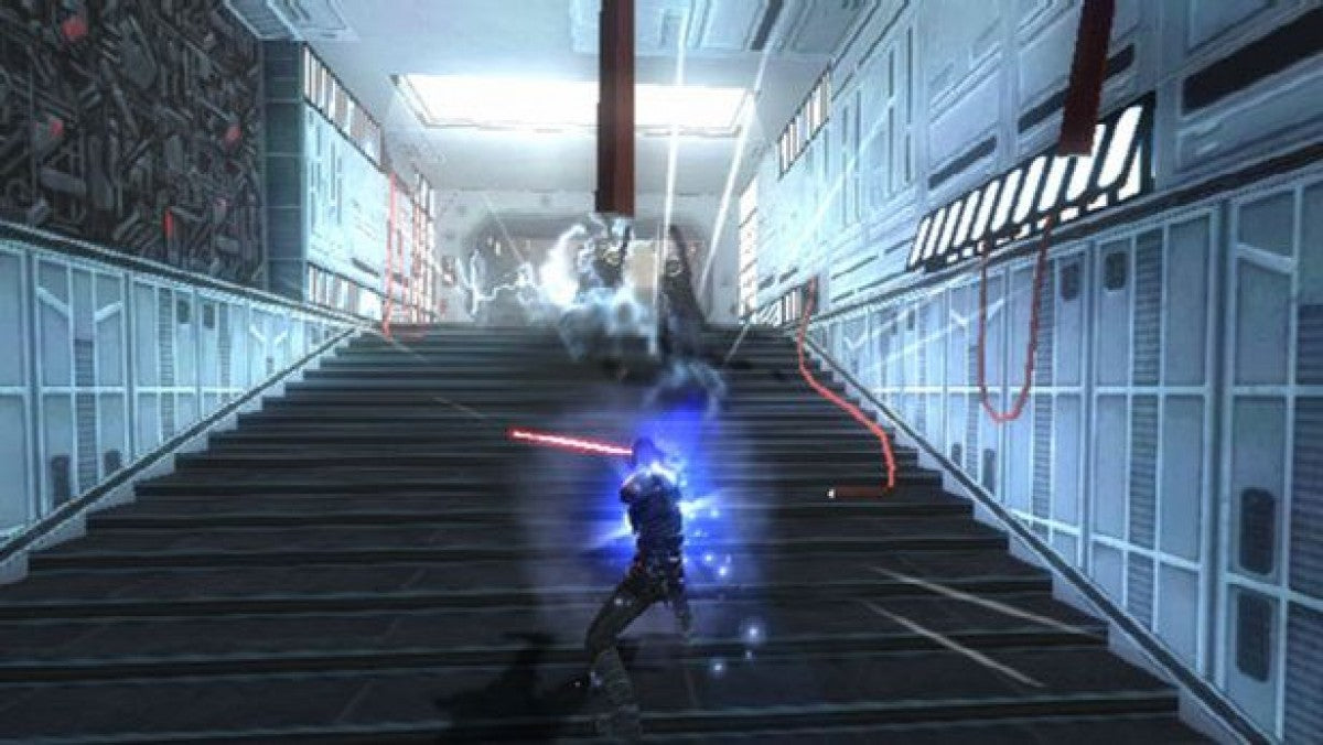 Star Wars: The Force Unleashed – PlayStation 2 (PS2) video game gameplay, action-adventure lightsaber combat.