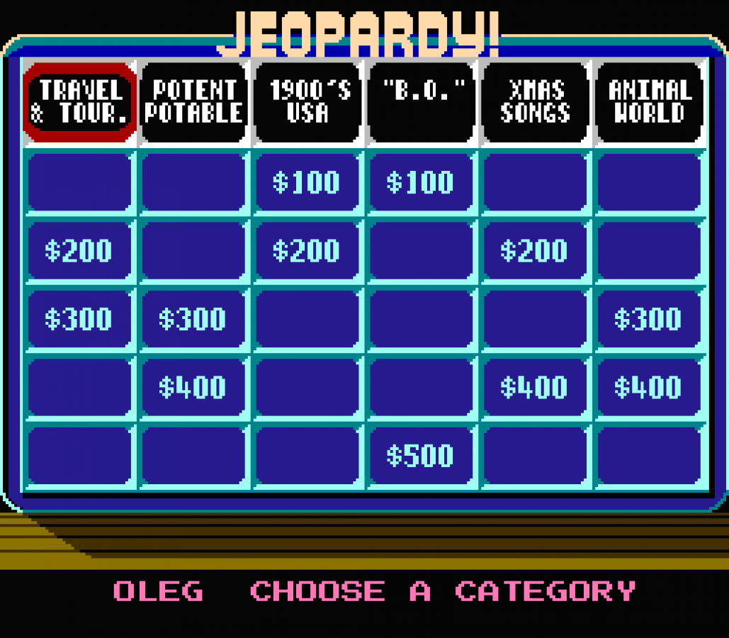 Jeopardy 25th Anniversary Edition retro NES video game Jeopardy trivia game show quiz competition multiplayer knowledge based gameplay classic console title Nintendo Entertainment System release gameplay