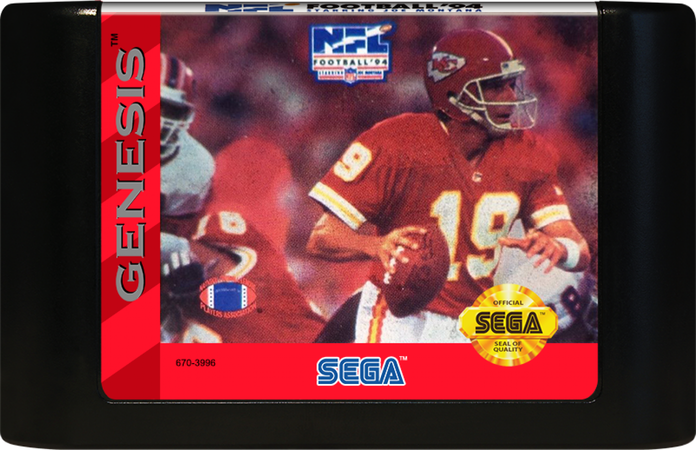 NFL Football 94 Starring Joe Montana cartridge for Sega Genesis (GEN) video game