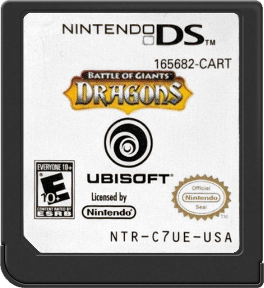 Battle of Giants Dragons Nintendo DS DS for action adventure video game fans featuring giant dragon battles customizable dragons elemental attacks fantasy environments challenging opponents multiplayer gameplay and creature based combat with classic Nintendo DS gaming collectible appeal game cartridge