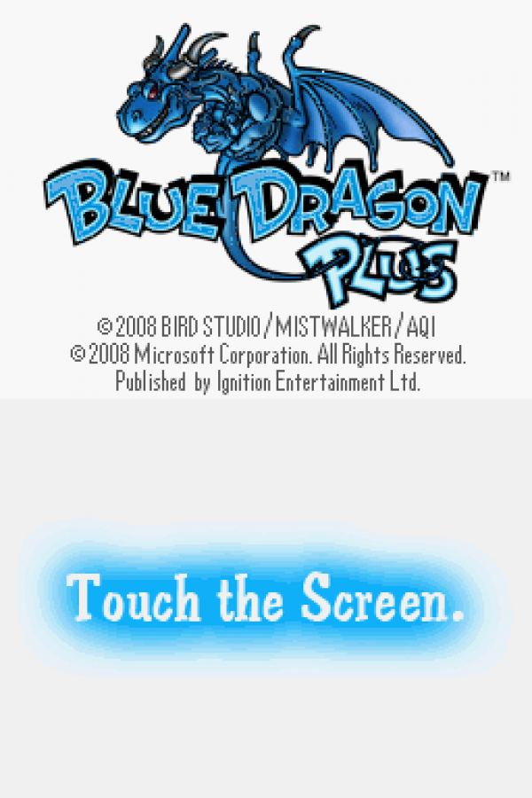 Blue Dragon Plus cartridge for the Nintendo DS featuring real time strategy RPG gameplay with shadow based combat customizable units and story driven missions in the Blue Dragon universe gameplay