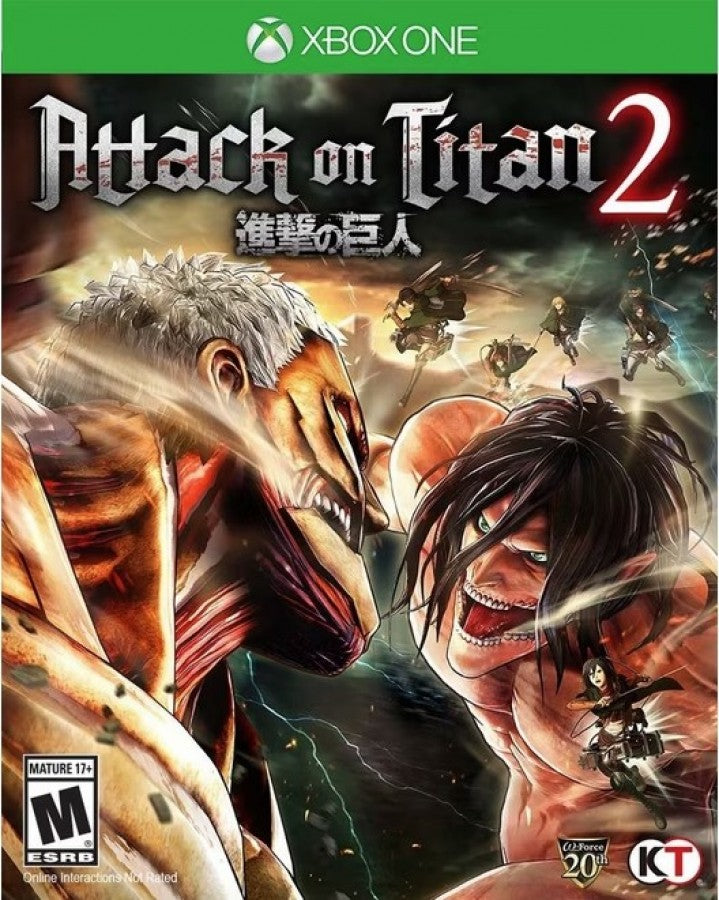 Attack on Titan 2 cover art for Xbox One (XONE) action RPG video game