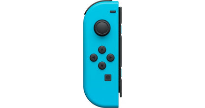 Nintendo Switch Joy Con Red and Blue controllers inspired design featuring colorful detachable gaming controller set aesthetic vibrant neon red and blue finish motion controls wireless connectivity versatile multiplayer gameplay iconic Nintendo hardware accessory presentation left