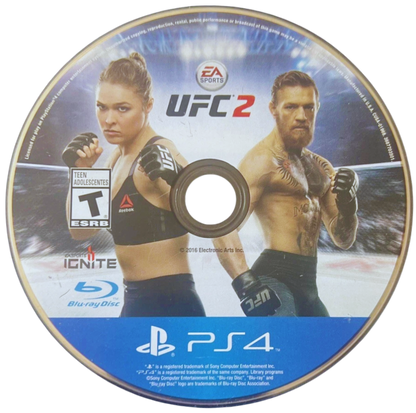 UFC 2 – PlayStation 4 (PS4) video game disc, mixed martial arts fighting sports game.