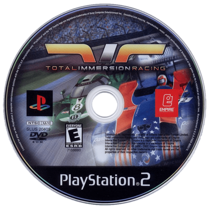 Total Immersion Racing PS2 PlayStation 2 racing simulation game realistic motorsport circuit racing cars career mode retro video game disc