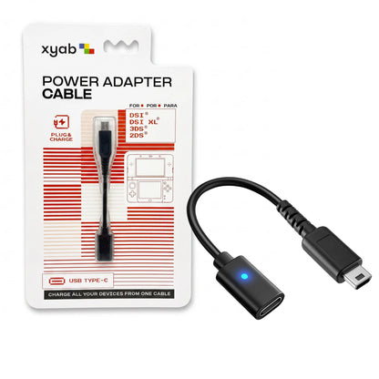 Nintendo DSi DSi XL 3DS 2DS USB-C Power Cable Adapter charging accessory featuring USB-C connectivity compatible with Nintendo DSi DSi XL Nintendo 3DS and Nintendo 2DS systems convenient power and charging support replacement cable portable Nintendo gaming setup and classic gaming accessory appeal