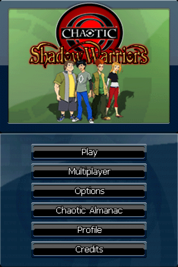 Chaotic Shadow Warriors Nintendo DS for action fighting video game fans featuring martial arts combat Chaotic creatures elemental powers story driven missions multiplayer battles motion controls fantasy adventure animated series characters collectible gaming appeal gameplay