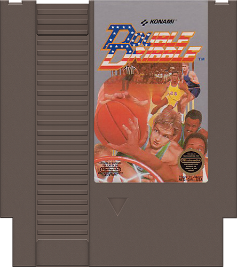 Double Dribble cartridge for Nintendo Entertainment System (NES) retro video game
