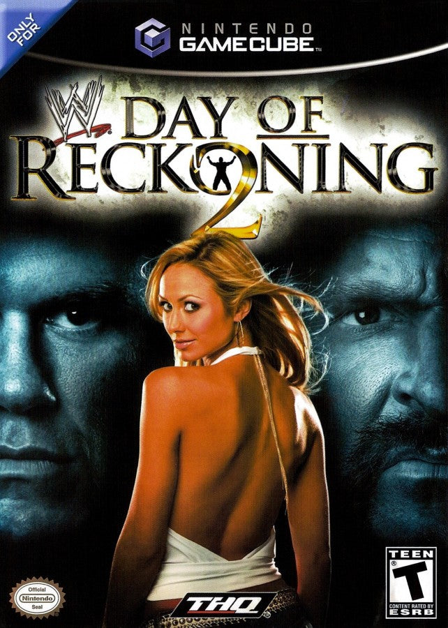 WWE Day of Reckoning 2 GameCube GC video game, professional wrestling, fighting simulation, multiplayer, sports entertainment, Nintendo GameCube title cover art 