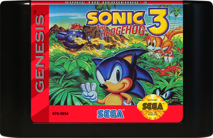 Sonic the Hedgehog 3 cartridge for Sega Genesis (GEN) video game