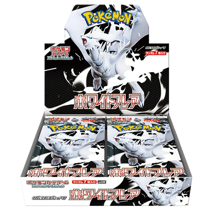 White Flare Pokémon trading card collectible featuring blazing fire type artwork dynamic action pose and iconic Pokémon franchise design elements