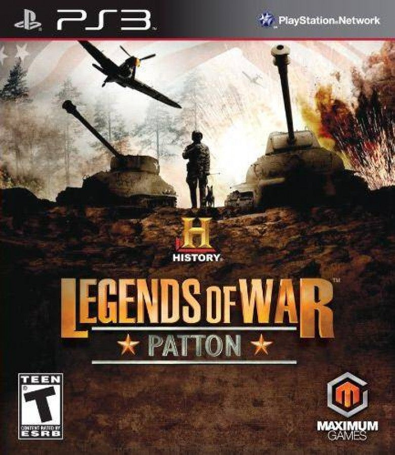 History Legends of War Patton cover art for PlayStation 3 PS3 video game