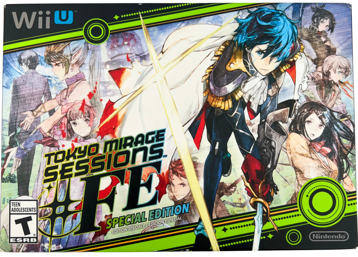Tokyo Mirage Sessions FE Special Edition retro Nintendo Wii U video game featuring fantasy JRPG combat, anime style storytelling, turn based battles and music inspired adventure gameplay - front of box