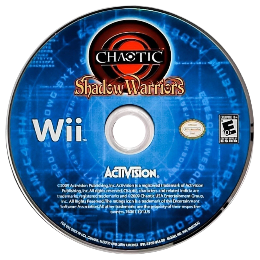 Chaotic: Shadow Warriors disc for Nintendo Wii (Wii) video game