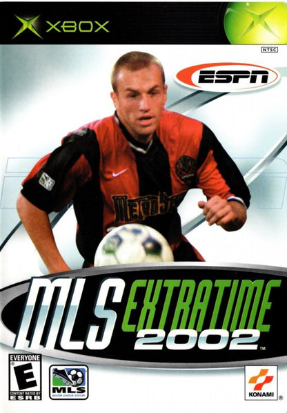 ESPN MLS ExtraTime 2002 for Xbox Original featuring intense soccer sports gameplay cover art