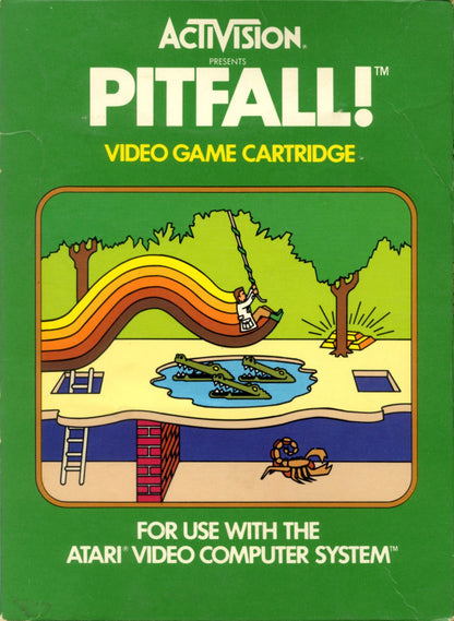 Pitfall! for Atari 2600 with classic jungle platforming and treasure-hunting theme front cover