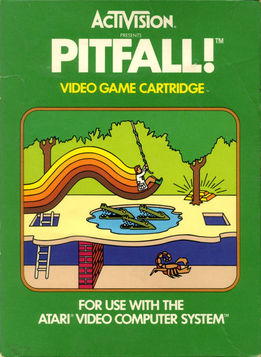 Pitfall! for Atari 2600 with classic jungle platforming and treasure-hunting theme front cover