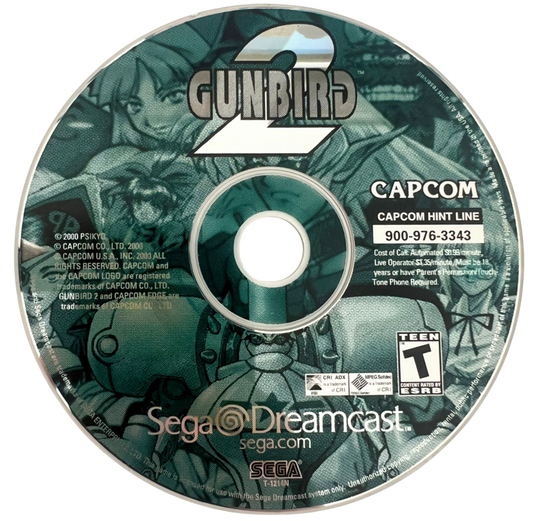 Gunbird 2 Sega Dreamcast retro video game shoot em up disc