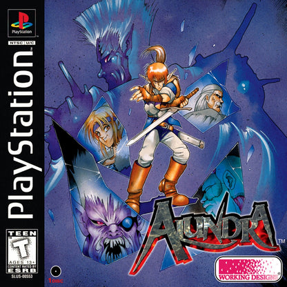 Alundra PS1 PlayStation 1 action RPG puzzle adventure fantasy dungeon crawling story driven gameplay dark themes retro video game cover art