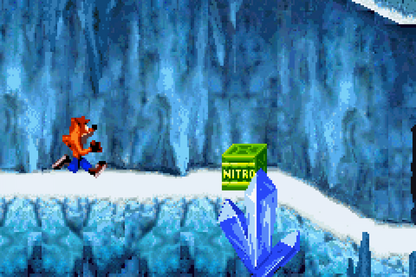 Crash Bandicoot The Huge Adventure – Game Boy Advance: Classic platforming action with Crash racing through colorful levels and collecting iconic power-ups gameplay