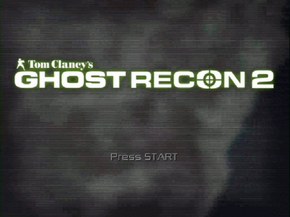 Tom Clancys Ghost Recon 2 retro Nintendo GameCube video game Ghost Recon tactical military shooter squad based combat stealth warfare Tom Clancy action multiplayer console title Nintendo GameCube release title screen