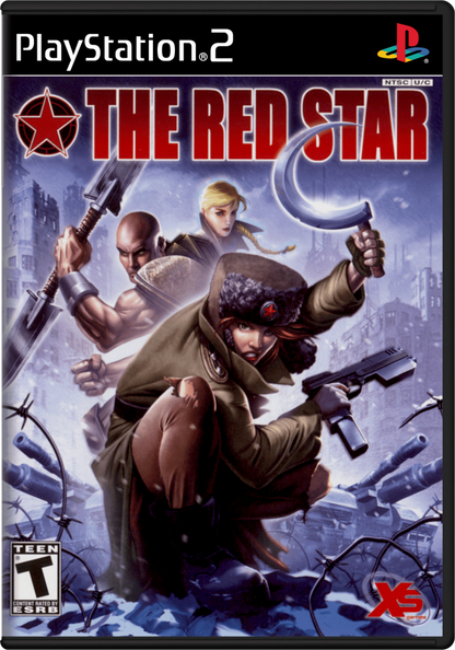 The Red Star PS2 Sony PlayStation 2 action shooter beat em up arcade style combat twin stick shooting hack and slash gameplay alternate history Soviet themed sci fi fantasy Acclaim retro gaming PlayStation 2 software video game title cover art