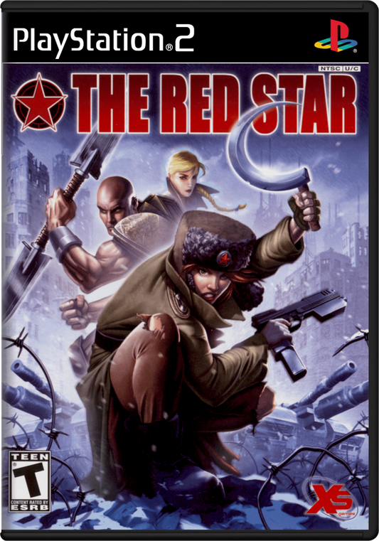 The Red Star PS2 Sony PlayStation 2 action shooter beat em up arcade style combat twin stick shooting hack and slash gameplay alternate history Soviet themed sci fi fantasy Acclaim retro gaming PlayStation 2 software video game title cover art